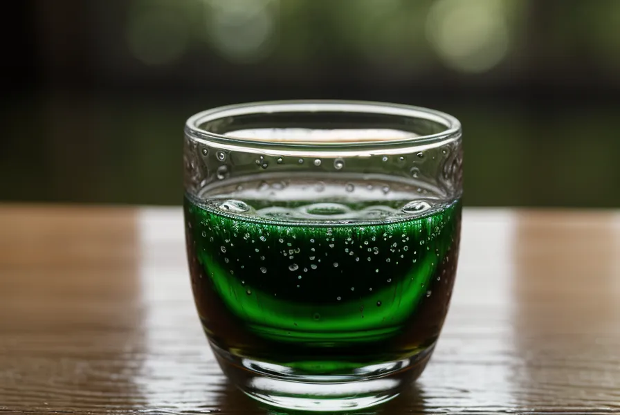 Primer plano de un vaso con agua fría sobre un escritorio de madera
